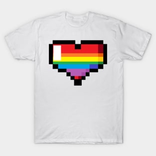 Rainbow Pixel Love T-Shirt